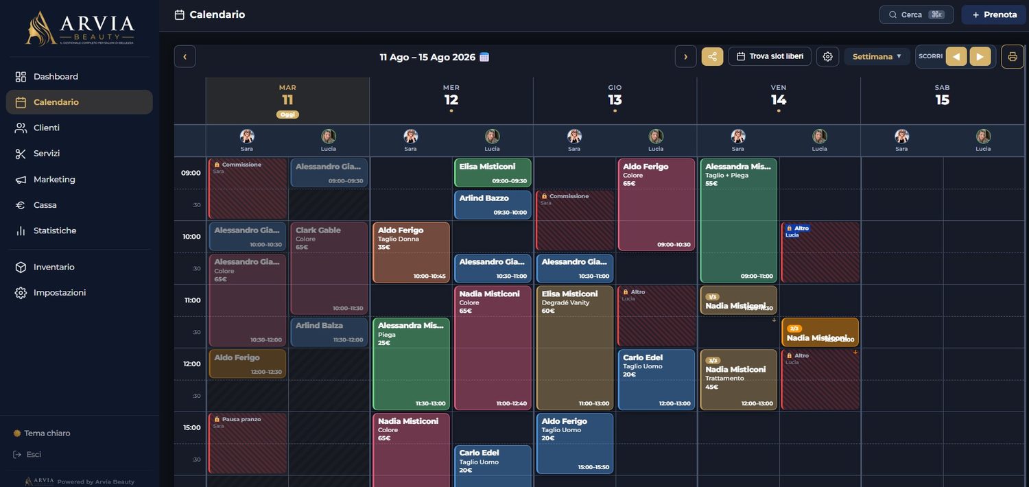 Calendario desktop reale Arliva Beauty