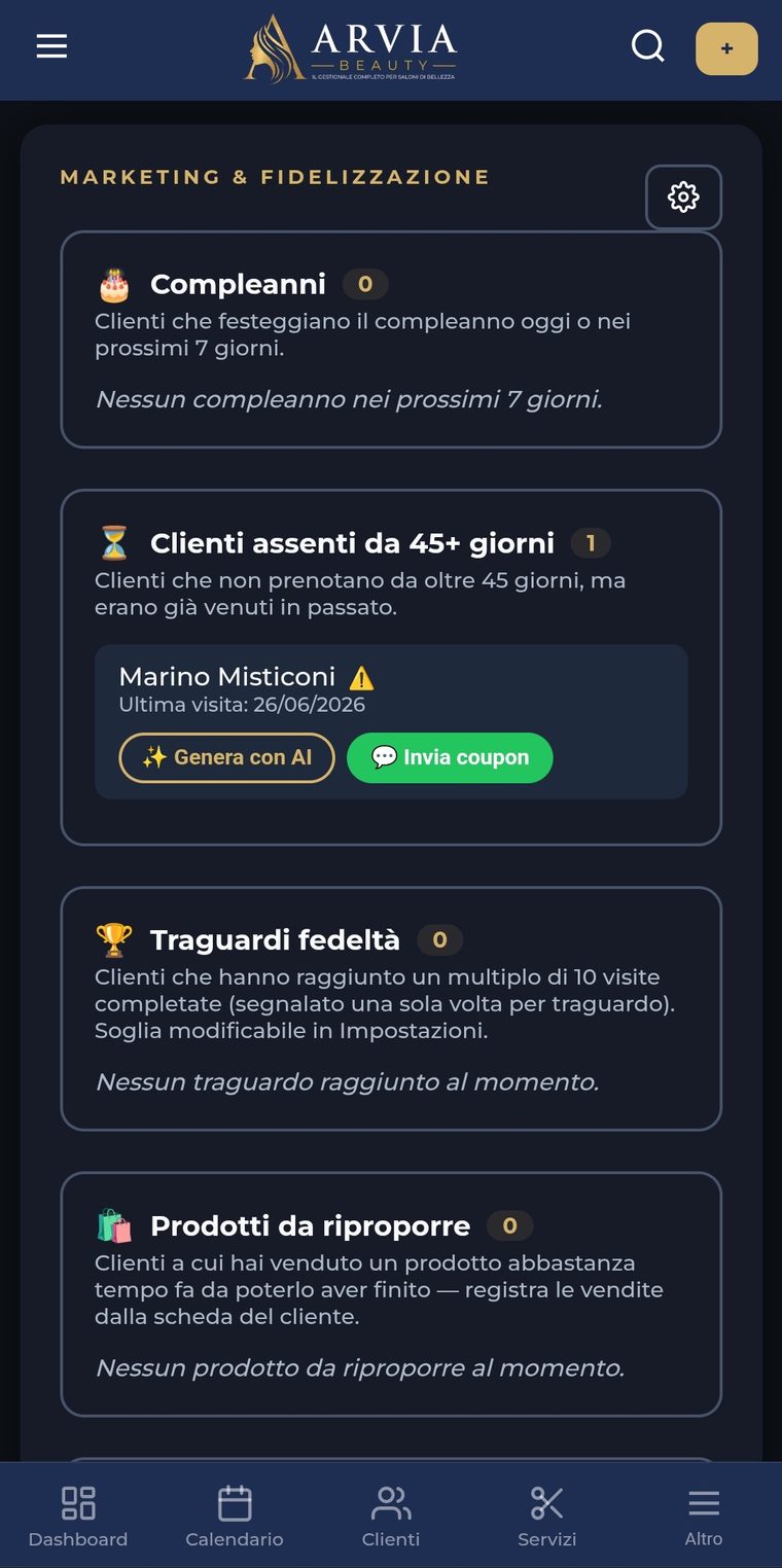 Marketing mobile Arliva Beauty